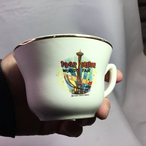 1962 Washington Seattle World's Fair Tea Cup Seattle Space Needle - Picture 6 of 7
